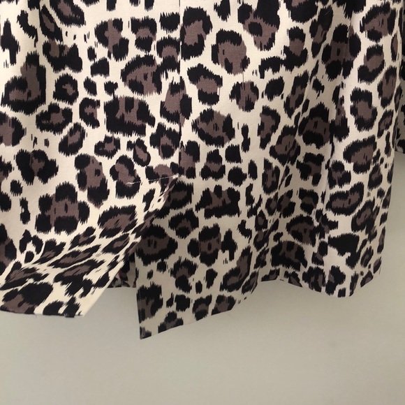 Banana Republic trench coat jacket women’s  XS lined animal print button front - Picture 10 of 12